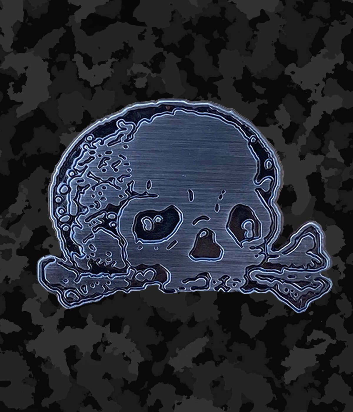 Skull & Crossbones Necklace 1/15 ct tw Diamonds Sterling